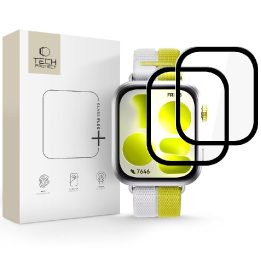 Tech-Protect Glass Flex+ hibridinis stiklas Huawei Watch Fit 5, 2 vnt., juodas