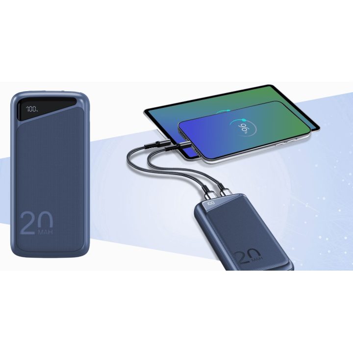 Mėlynas 20000 mAh powerbankas Navitel PWR20 MX