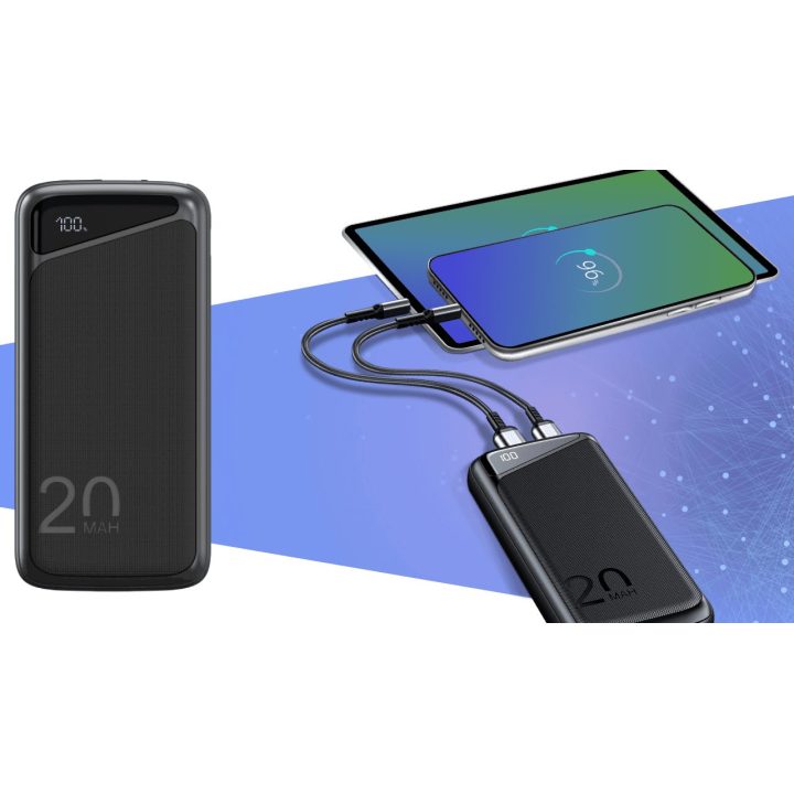Juodas 20000 mAh powerbankas Navitel PWR20 MX