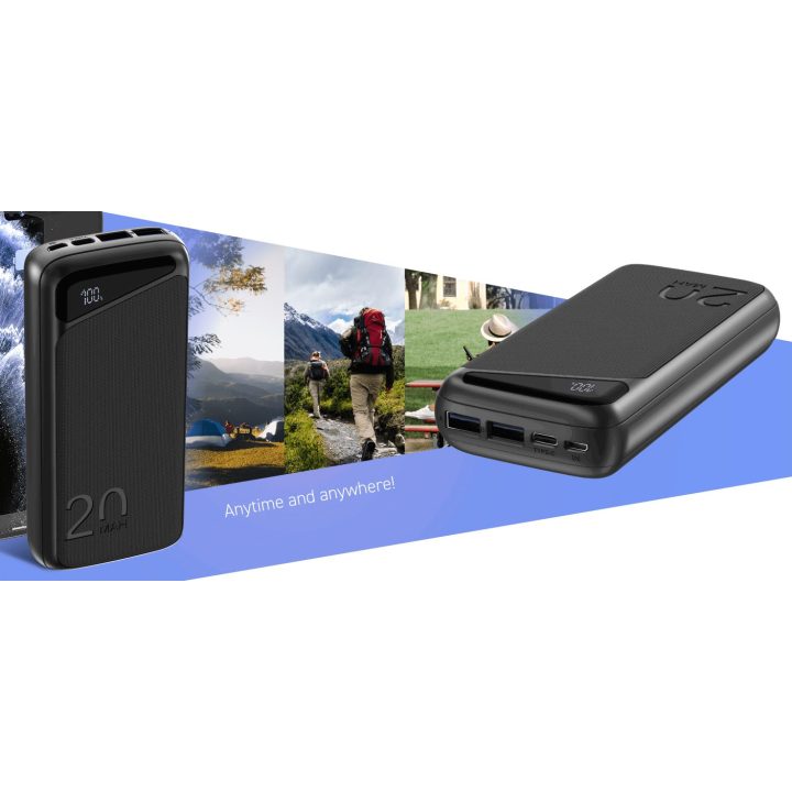 Juodas 20000 mAh powerbankas Navitel PWR20 MX