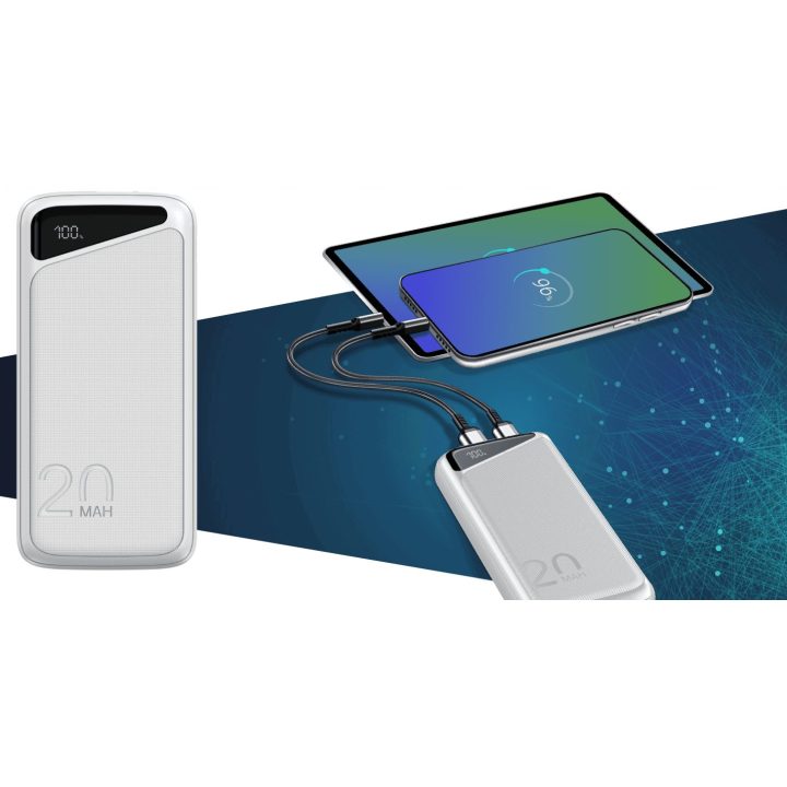 Baltas 20000 mAh powerbankas Navitel PWR20 MX