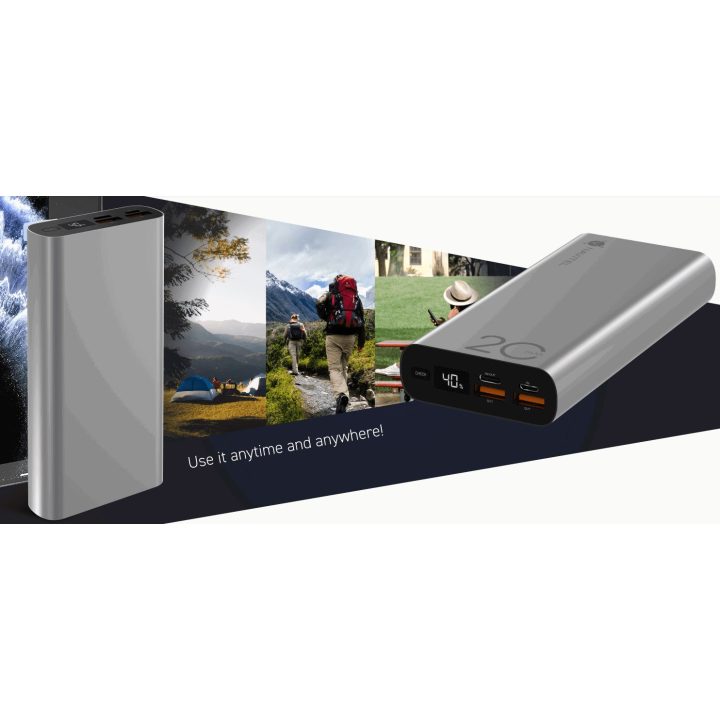 Sidabrinis powerbankas Navitel PWR20 AL