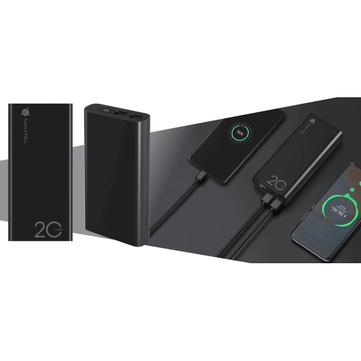 Navitel PWR20 AL juodas 20000 mAh powerbankas