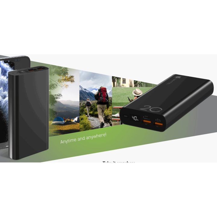 Navitel PWR20 AL juodas 20000 mAh powerbankas
