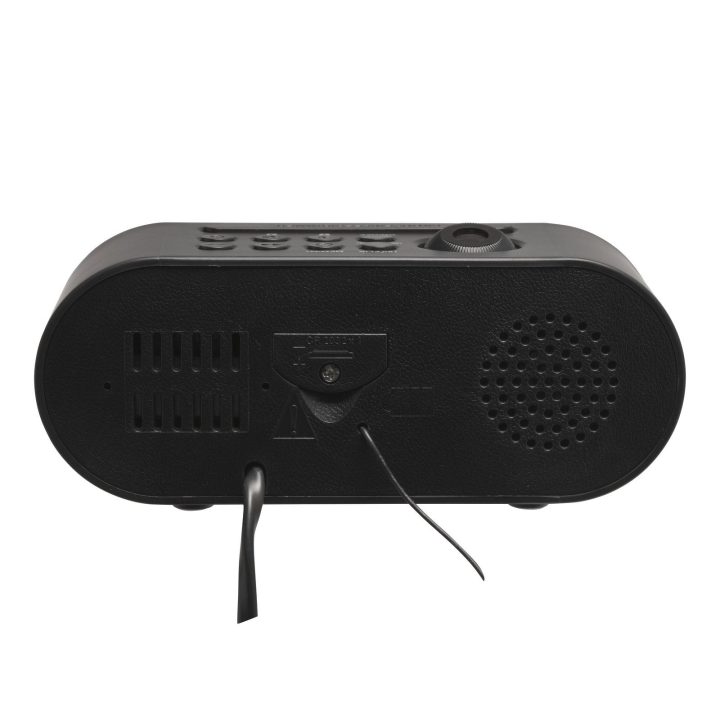 Denver CRP-717 juodas laikrodis su radiju ir projekcija