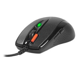 A4Tech X-7120 juoda žaidimų pelė su kilimėliu