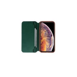 Tamsiai žalias telefono dėklas VixFox Smart Folio iPhone XS Max