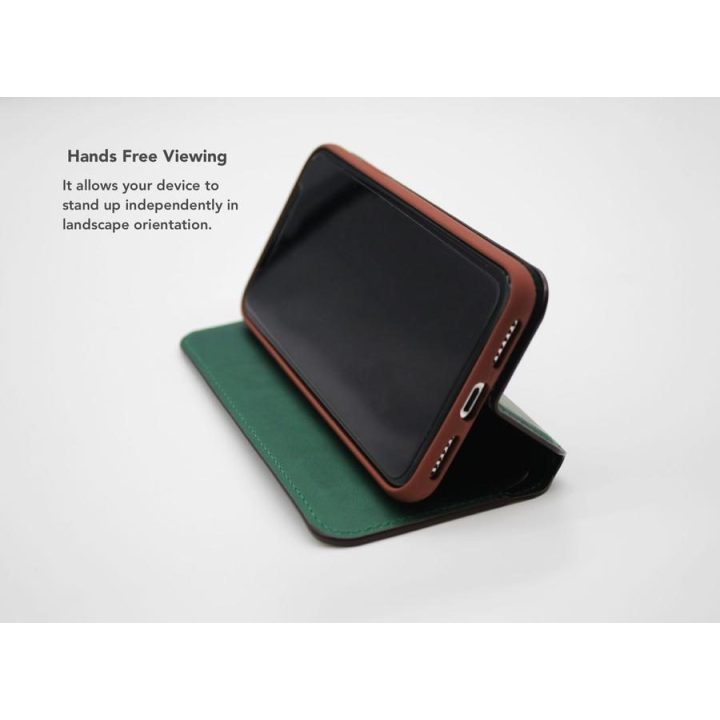 Tamsiai žalias telefono dėklas VixFox Smart Folio iPhone XS Max