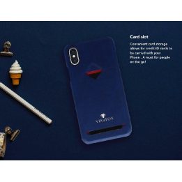 Telefono dėklas su kortelių skyriumi iPhone 7/8 Plus, tamsiai mėlynas