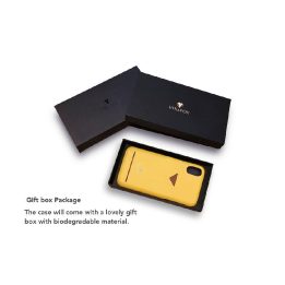Telefono dėklas su kortelės skyriumi iPhone 7/8 Plus, garstyčių geltonos spalvos