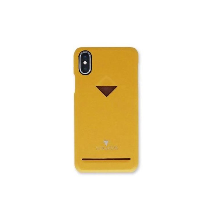 Telefono dėklas su kortelės skyriumi iPhone 7/8 Plus, garstyčių geltonos spalvos