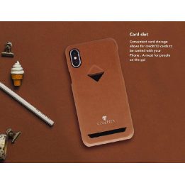 Rudas telefono dėklas su kortelių skyriumi Samsung S9
