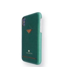 Miško žalios spalvos telefono dėklas Samsung S9 su kortelių skyriumi