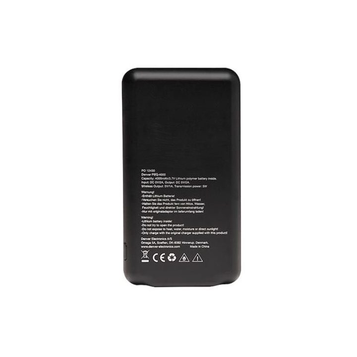 Denver PBQ-4000 4000 mAh powerbankas su belaidžiu įkrovimu