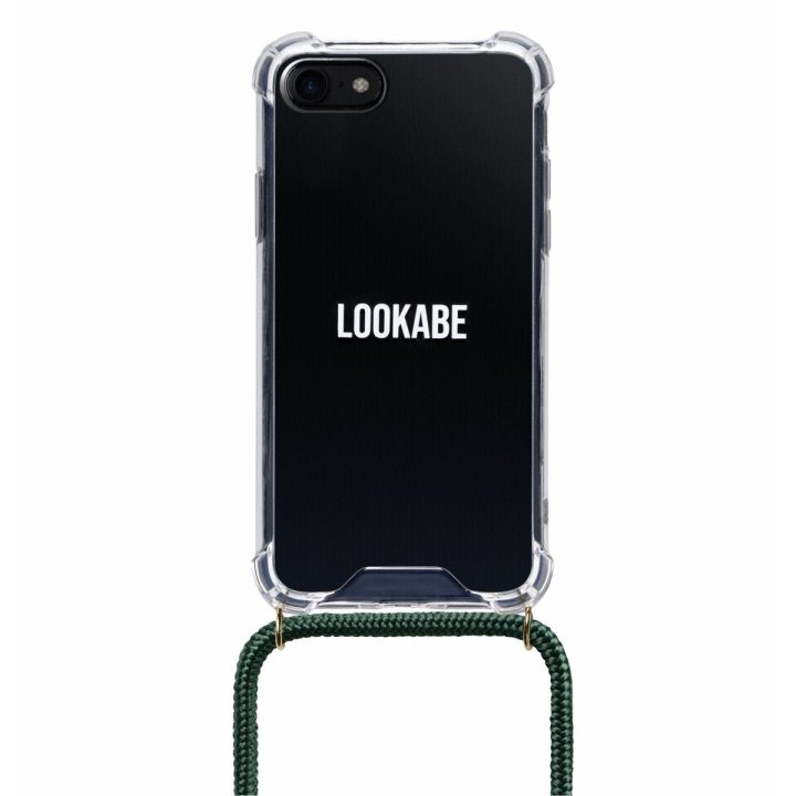 Telefono dėklas su kaklo dirželiu iPhone 7/8, aukso ir žalios spalvos