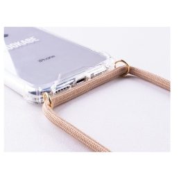 Telefono dėklas su kaklo dirželiu iPhone Xs Max, gold nude