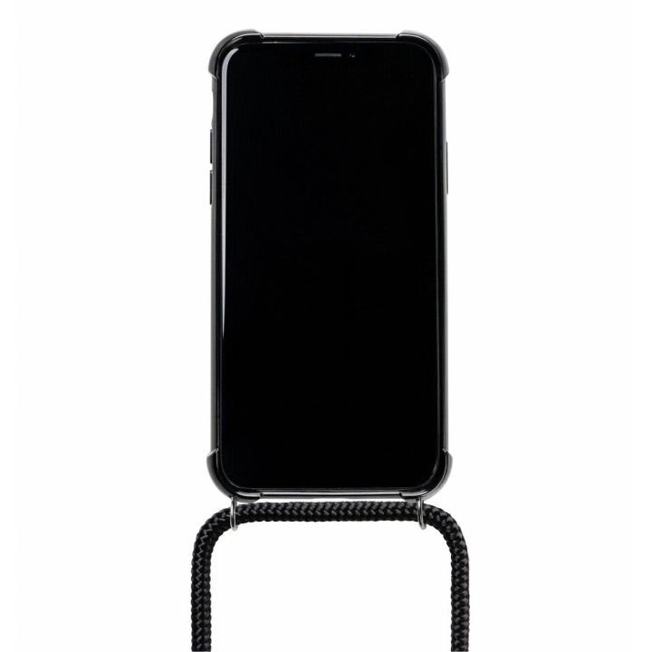 Telefono dėklas su kaklo dirželiu iPhone XR, skaidrus