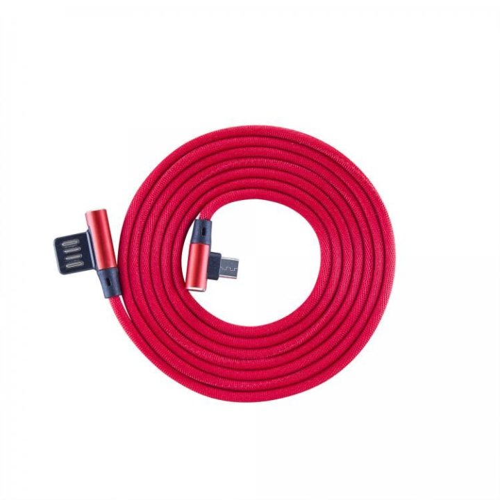 Raudonas USB A–microUSB laidas, 1,5 m