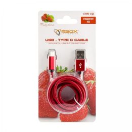 Raudonas USB į Type-C laidas, 1,5 m