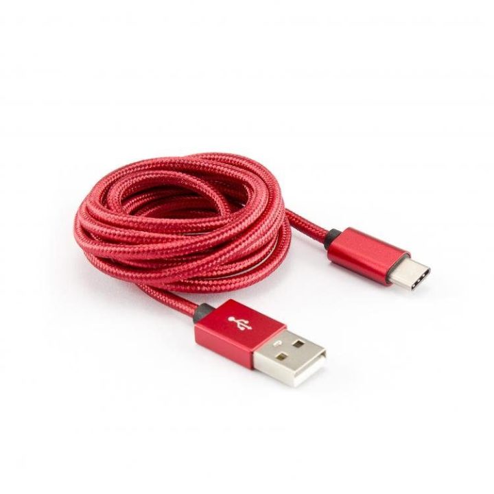 Raudonas USB į Type-C laidas, 1,5 m