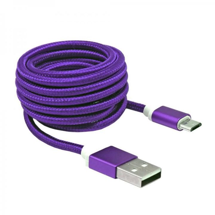 Violetinis USB A į Micro-USB B laidas, 1,5 m