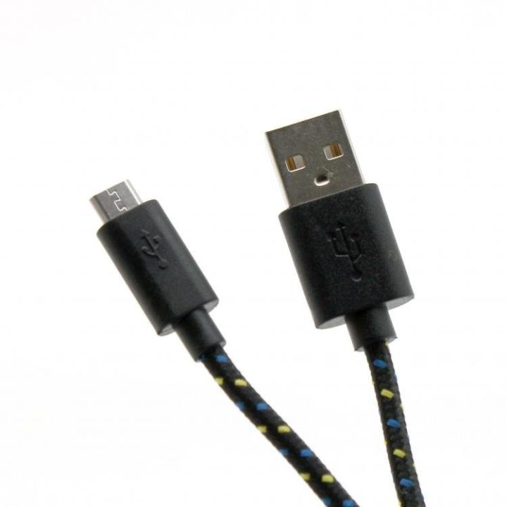 Juodas USB į micro USB laidas, 1 m
