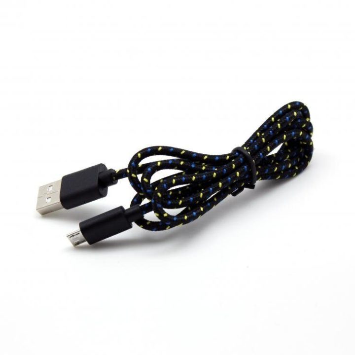 Juodas USB į micro USB laidas, 1 m