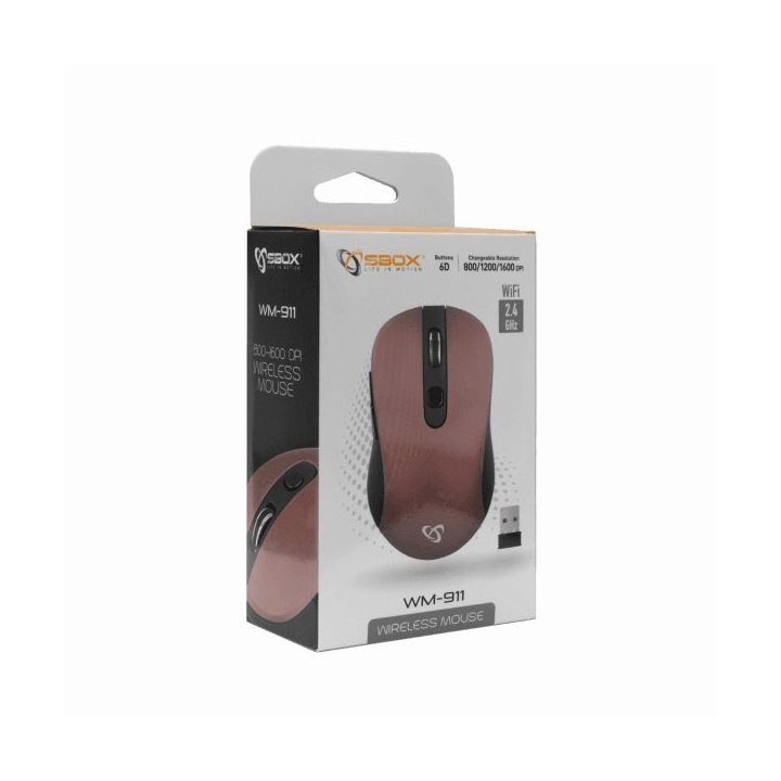 Violetinė belaidė optinė pelė Sbox WM-911U