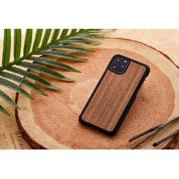 Telefono dėklas iPhone 11 Pro Max, juodo riešutmedžio
