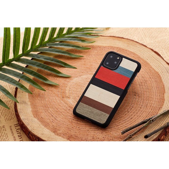 Juodas telefono dėklas iPhone 11 Pro Max, Man&Wood