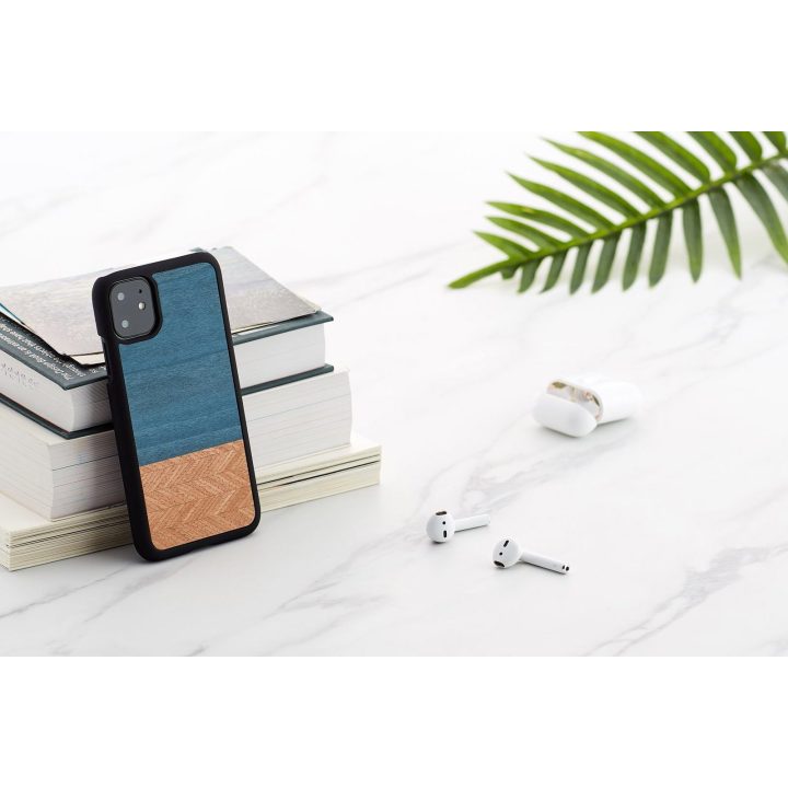 Telefono dėklas iPhone 11, juodas džinsinis