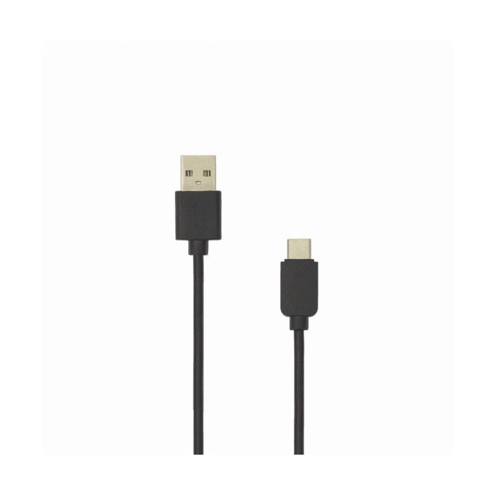 Juodas USB-A į USB-C laidas, 2 m