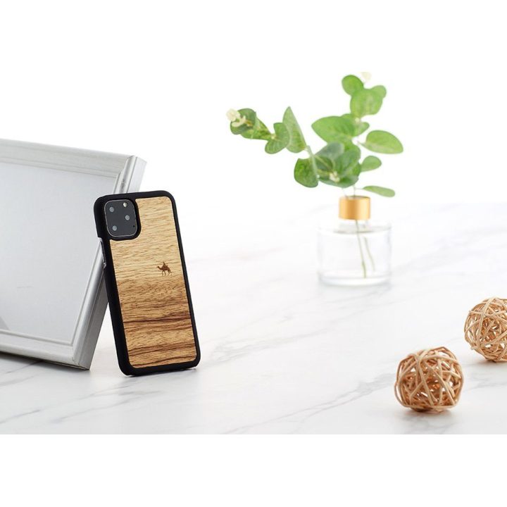 Juodas telefono dėklas iPhone 11 Pro, MAN&WOOD Terra