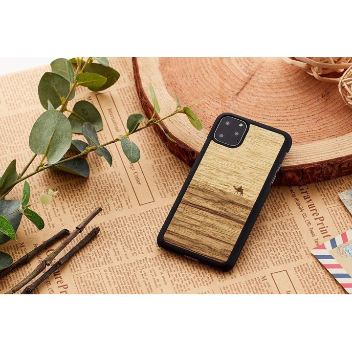 Juodas telefono dėklas iPhone 11 Pro, MAN&WOOD Terra