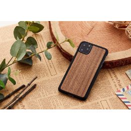 Telefono dėklas iPhone 11 Pro, juodas riešutmedis