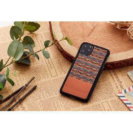 Telefono dėklas iPhone 11 Pro, rudas su juodu languotu raštu