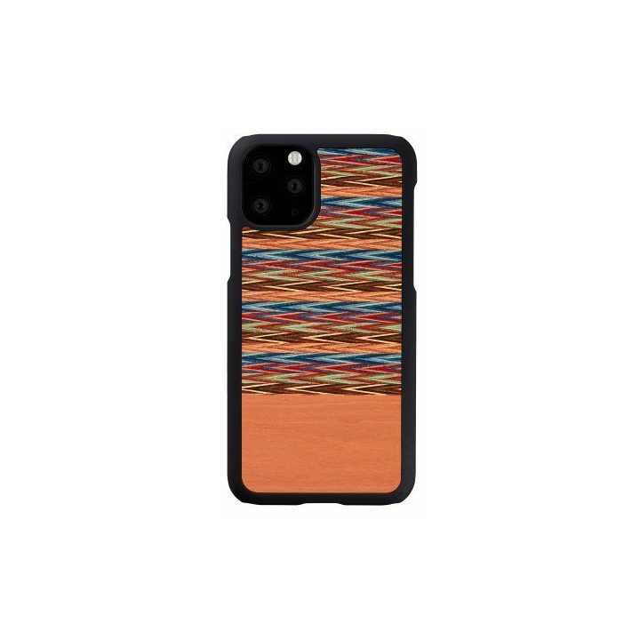 Telefono dėklas iPhone 11 Pro, rudas su juodu languotu raštu