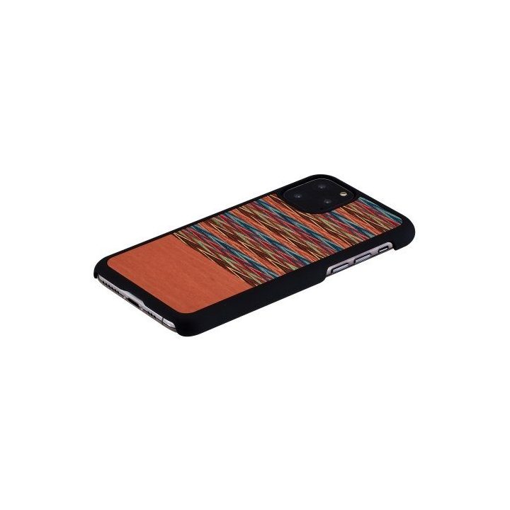 Telefono dėklas iPhone 11 Pro, rudas su juodu languotu raštu