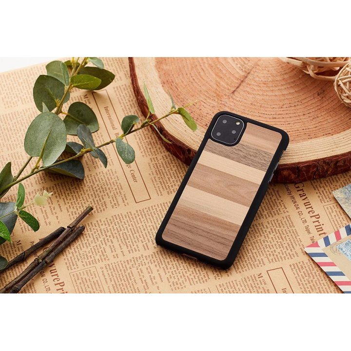 MAN&WOOD telefono dėklas iPhone 11 Pro, juodas