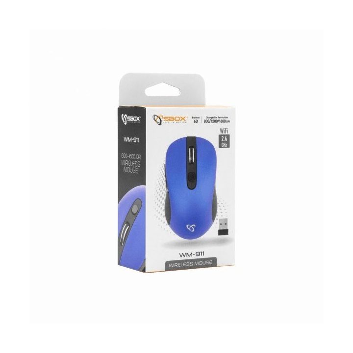 Belaidė žaidimų pelė Sbox WM-911BL, mėlyna