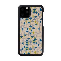 MAN&WOOD telefono dėklas iPhone 11 Pro, „Blue Triangle Black“