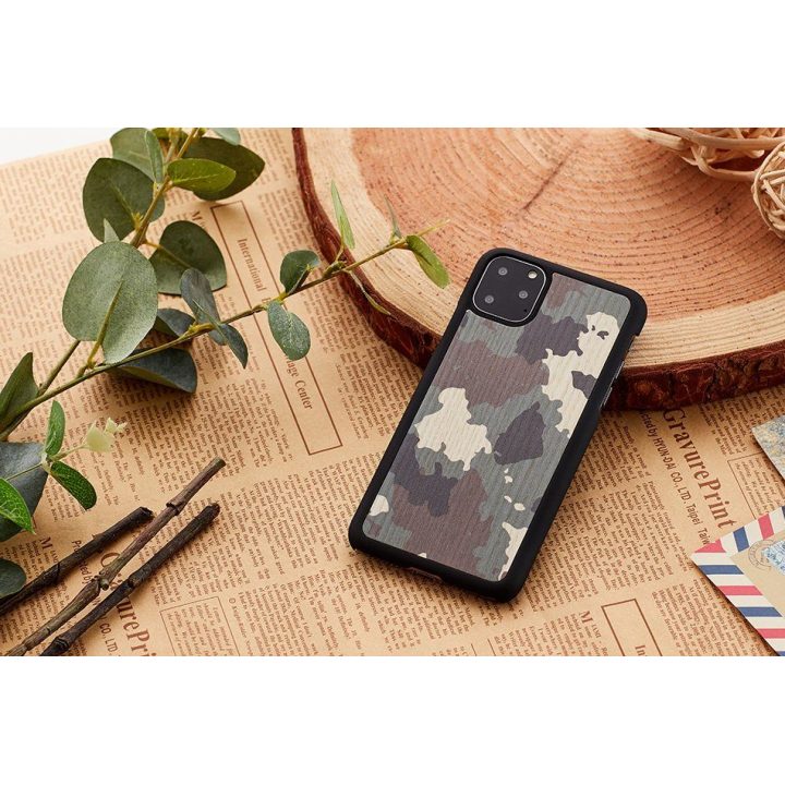 Juodas kamufliažinis telefono dėklas iPhone 11 Pro