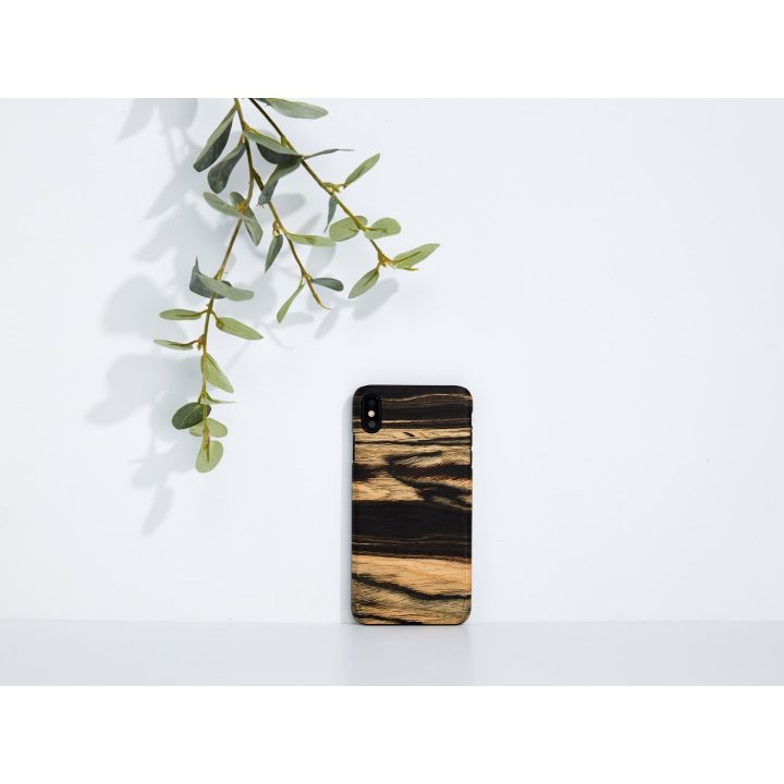 Telefono dėklas iPhone XS Max, baltas juodmedžio raštas