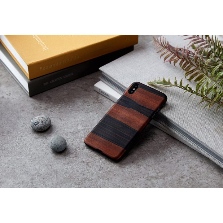 MAN&WOOD telefono dėklas iPhone XS Max, juodas