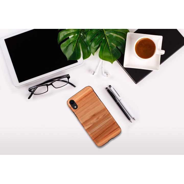 Telefono dėklas MAN&WOOD iPhone XR, cappuccino black