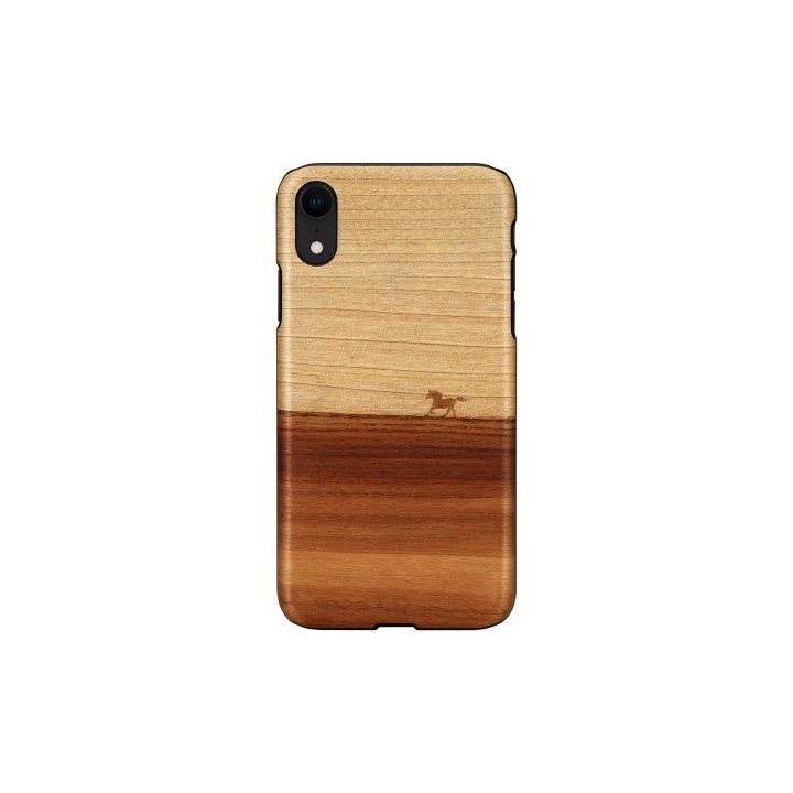 Juodas telefono dėklas iPhone XR, MAN&WOOD Mustang