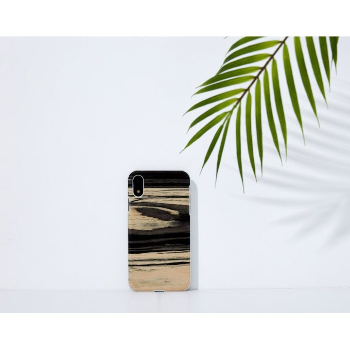 Telefono dėklas iPhone XR, baltas juodmedžio raštas