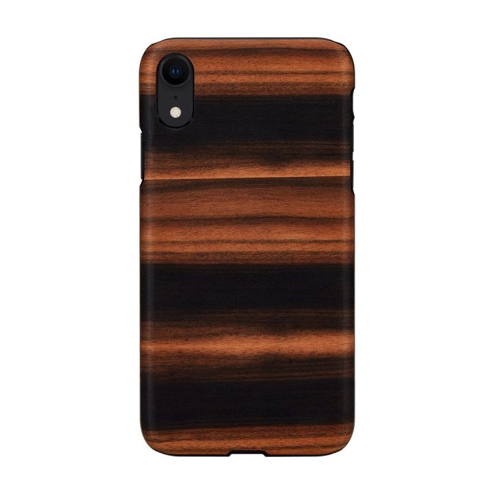 MAN&WOOD telefono dėklas iPhone XR, juodas