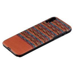 Telefono dėklas iPhone XR, rudos ir juodos spalvos languotas
