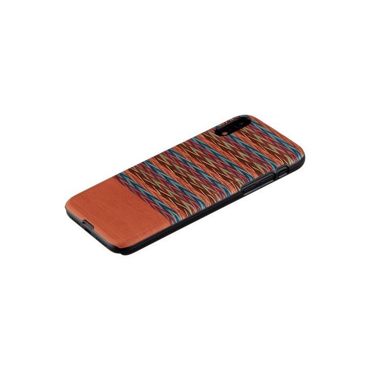 Telefono dėklas iPhone XR, rudos ir juodos spalvos languotas